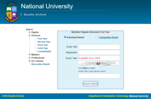 NU Honours 1st year Result