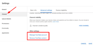ইউটিউব চ্যানেল সেটিং
